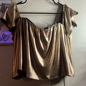 Chrome Gold Crop Top